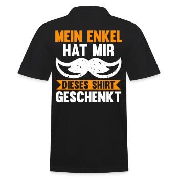 Großvater Großpapa Opi Opa - Männer Poloshirt - Schwarz - Hinten - Kai (181cm)