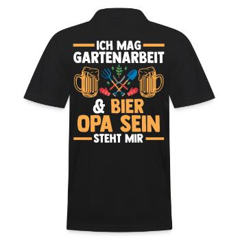 Großvater Großpapa Opi Garten Gartenarbeit Opa - Männer Poloshirt - Schwarz - Hinten - Kai (181cm)