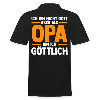 Großvater Großpapa Opi Opa - Männer Poloshirt - Schwarz - Hinten - Kai (181cm)
