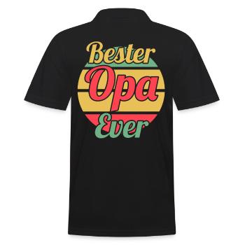 Großvater Großpapa Opi Opa - Männer Poloshirt - Schwarz - Hinten - Kai (181cm)