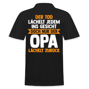 Großvater Großpapa Opi Opa - Männer Poloshirt - Schwarz - Hinten - Kai (181cm)