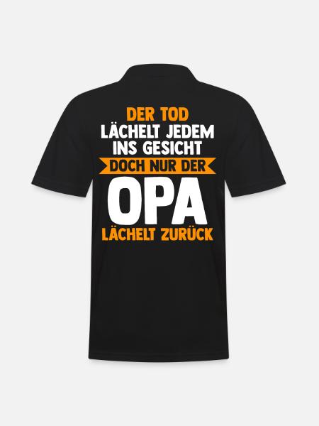 Großvater Großpapa Opi Opa - Männer Poloshirt - Schwarz