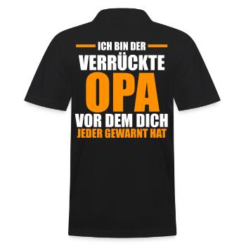 Großvater Großpapa Opi Opa - Männer Poloshirt - Schwarz - Hinten - Kai (181cm)