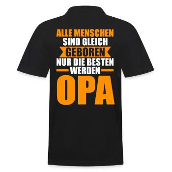 Großvater Großpapa Opi Opa - Männer Poloshirt - Schwarz - Hinten - Kai (181cm)