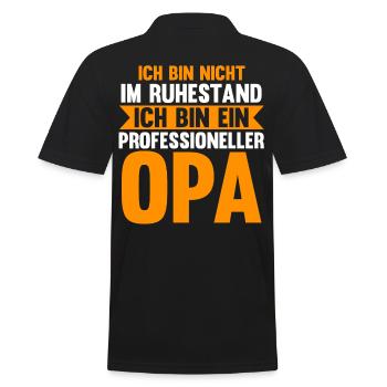 Großvater Großpapa Opi Opa - Männer Poloshirt - Schwarz - Hinten - Kai (181cm)