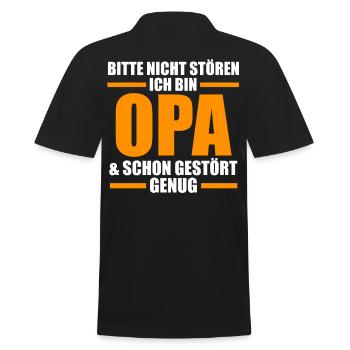 Großvater Großpapa Opi Opa - Männer Poloshirt - Schwarz - Hinten - Kai (181cm)
