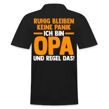 Großvater Großpapa Opi Opa - Männer Poloshirt - Schwarz - Hinten - Kai (181cm)