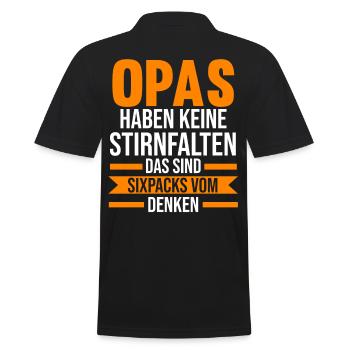 Großvater Großpapa Opi Opa - Männer Poloshirt - Schwarz - Hinten - Kai (181cm)