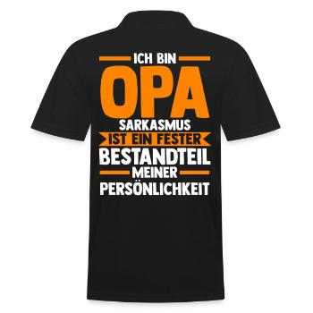 Großvater Großpapa Opi Opa - Männer Poloshirt - Schwarz - Hinten - Kai (181cm)