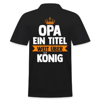 Großvater Großpapa Opi Opa - Männer Poloshirt - Schwarz - Hinten - Kai (181cm)