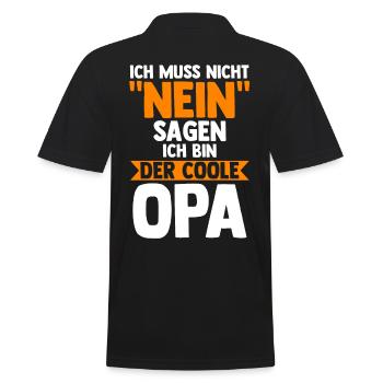 Großvater Großpapa Opi Opa - Männer Poloshirt - Schwarz - Hinten - Kai (181cm)