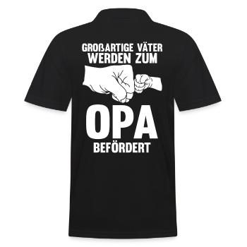 Großvater Großpapa Opi Opa - Männer Poloshirt - Schwarz - Hinten - Kai (181cm)