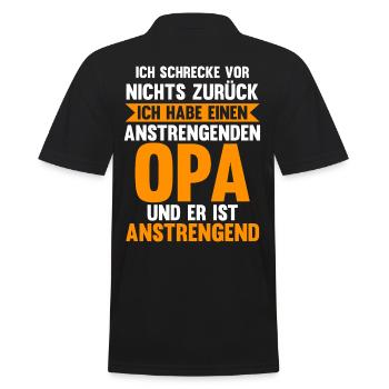 Großvater Großpapa Opi Opa - Männer Poloshirt - Schwarz - Hinten - Kai (181cm)