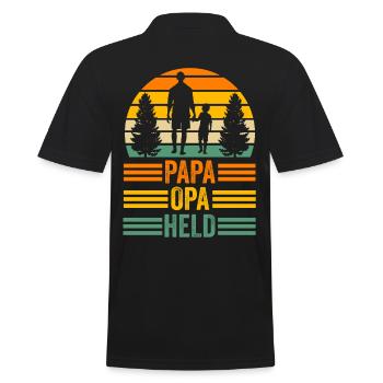 Großvater Großpapa Opi Opa - Männer Poloshirt - Schwarz - Hinten - Kai (181cm)