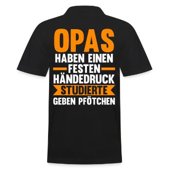Großvater Großpapa Opi Opa - Männer Poloshirt - Schwarz - Hinten - Kai (181cm)