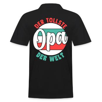 Großvater Großpapa Opi Opa - Männer Poloshirt - Schwarz - Hinten - Kai (181cm)
