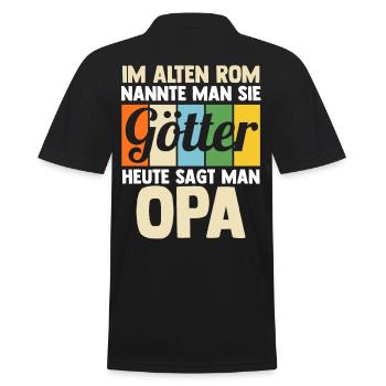 Großvater Großpapa Opi Opa - Männer Poloshirt - Schwarz - Hinten - Kai (181cm)