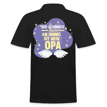 Großvater Großpapa Opi Opa - Männer Poloshirt - Schwarz - Hinten - Kai (181cm)