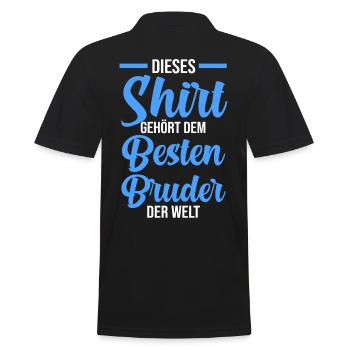 Bester Bruder der Welt - Männer Poloshirt - Schwarz - Hinten - Kai (181cm)