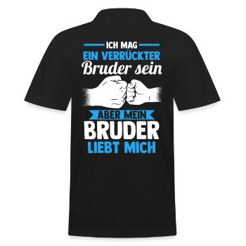 Geschwister Fäuste Familie Brüder Bruder - Männer Poloshirt - Schwarz - Hinten - Kai (181cm)