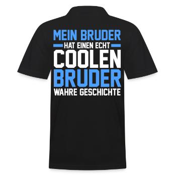 Geschwister Familie Brüder Bruder - Männer Poloshirt - Schwarz - Hinten - Kai (181cm)