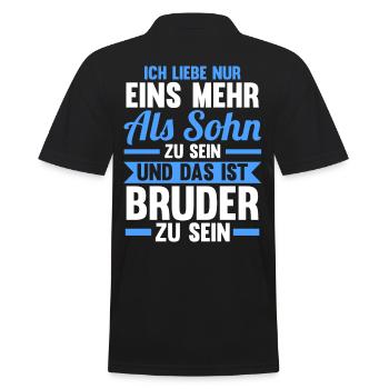 Geschwister Familie Brüder Bruder - Männer Poloshirt - Schwarz - Hinten - Kai (181cm)