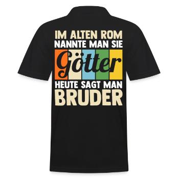 Geschwister Familie Brüder Bruder - Männer Poloshirt - Schwarz - Hinten - Kai (181cm)