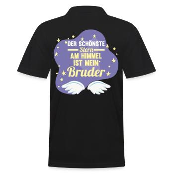 Geschwister Familie Brüder Bruder - Männer Poloshirt - Schwarz - Hinten - Kai (181cm)