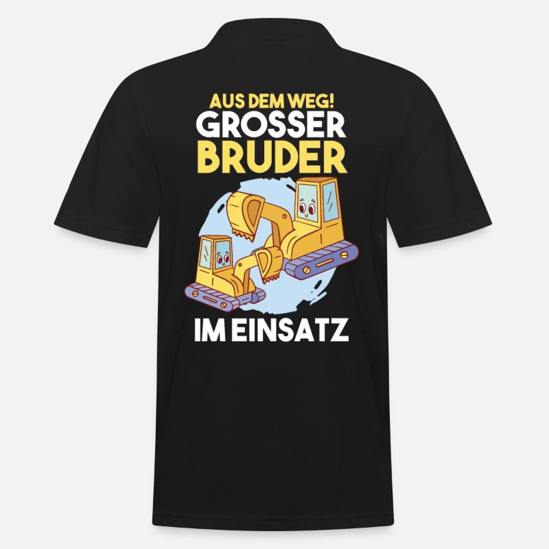 Dabbing Baggerfahrer Bagger Bruder - Männer Poloshirt - Schwarz