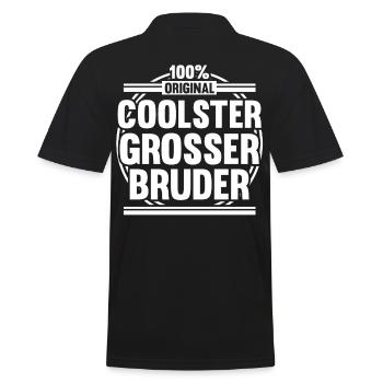 Geschwister Familie Brüder Bruder - Männer Poloshirt - Schwarz - Hinten - Kai (181cm)
