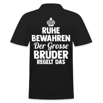 Geschwister Familie Brüder Bruder - Männer Poloshirt - Schwarz - Hinten - Kai (181cm)