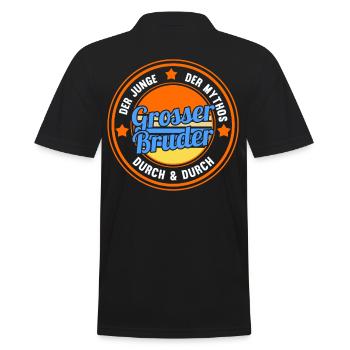Geschwister Familie Brüder Bruder - Männer Poloshirt - Schwarz - Hinten - Kai (181cm)