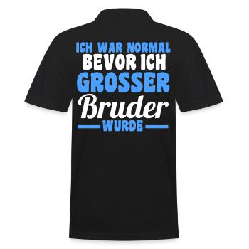 Geschwister Familie Brüder Bruder - Männer Poloshirt - Schwarz - Hinten - Kai (181cm)
