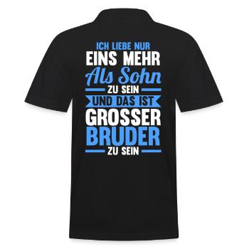 Geschwister Familie Brüder Bruder - Männer Poloshirt - Schwarz - Hinten - Kai (181cm)