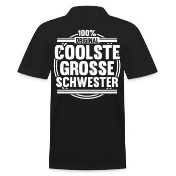Geschwister Familie Schwestern Schwester - Männer Poloshirt - Schwarz - Hinten - Kai (181cm)