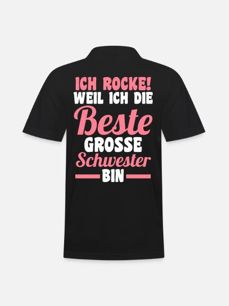 Beste Schwester - Männer Poloshirt - Schwarz