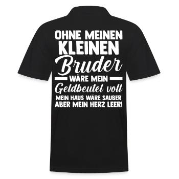 Geschwister Familie Schwestern Schwester - Männer Poloshirt - Schwarz - Hinten - Kai (181cm)
