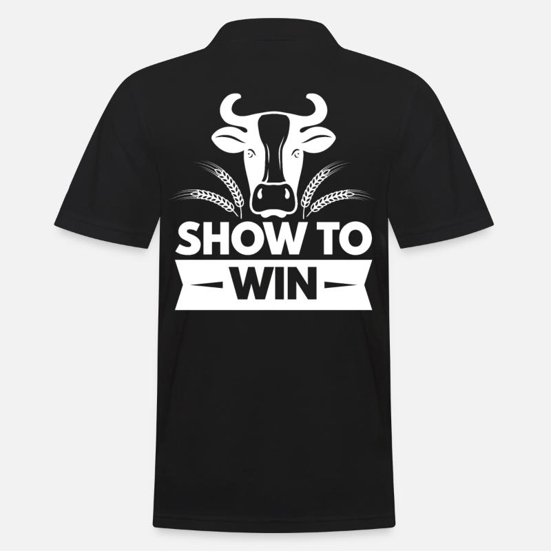 Cattle Show To Win - Men's Polo Shirt - black