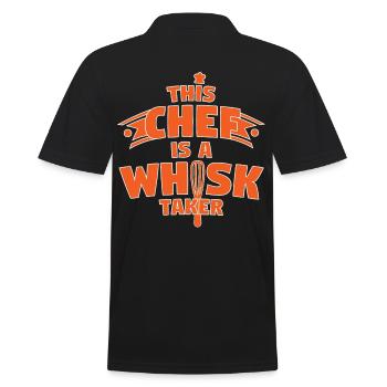 This Chef Is A Whisk Taker Cooking Pun - Men's Polo Shirt - black - Back - Kai (181cm)