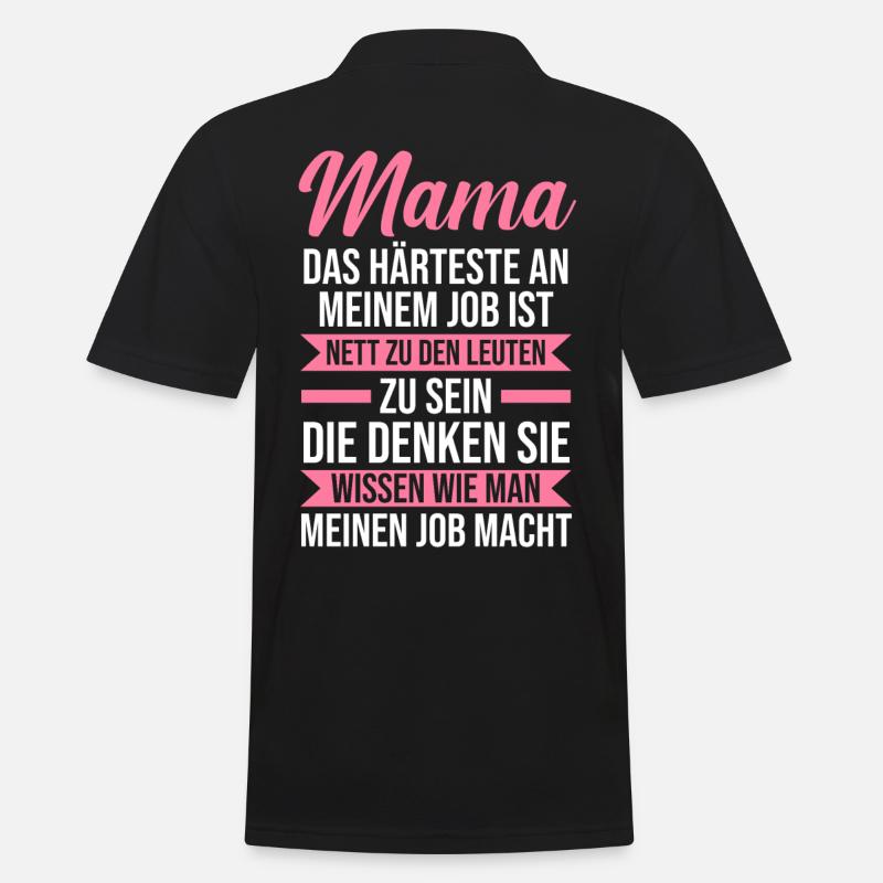 Mutter Mama - Männer Poloshirt - Schwarz