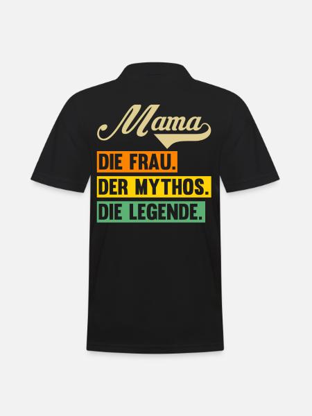 Mutter Mama - Männer Poloshirt - Schwarz