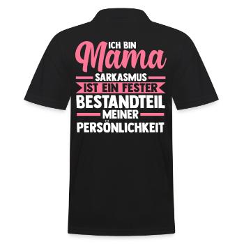 Mutter Mama - Männer Poloshirt - Schwarz - Hinten - Kai (181cm)