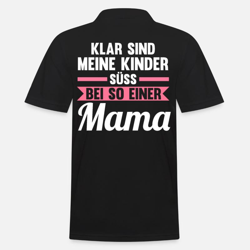 Mutter Mama - Männer Poloshirt - Schwarz