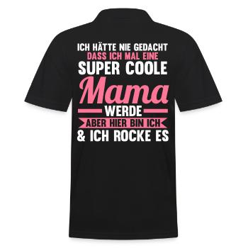 Mutter Mama - Männer Poloshirt - Schwarz - Hinten - Kai (181cm)