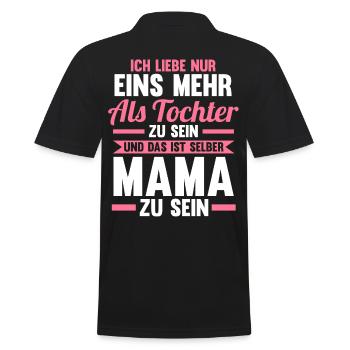 Mutter Mama - Männer Poloshirt - Schwarz - Hinten - Kai (181cm)