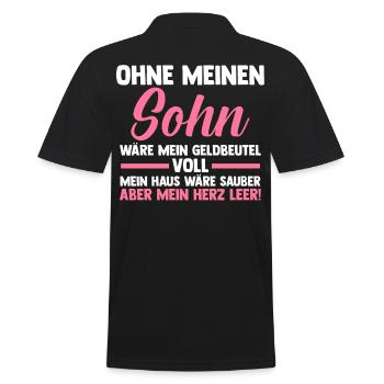 Mutter Neffen Mama - Männer Poloshirt - Schwarz - Hinten - Kai (181cm)