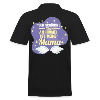 Mutter Tochter Sohn Mama - Männer Poloshirt - Schwarz - Hinten - Kai (181cm)