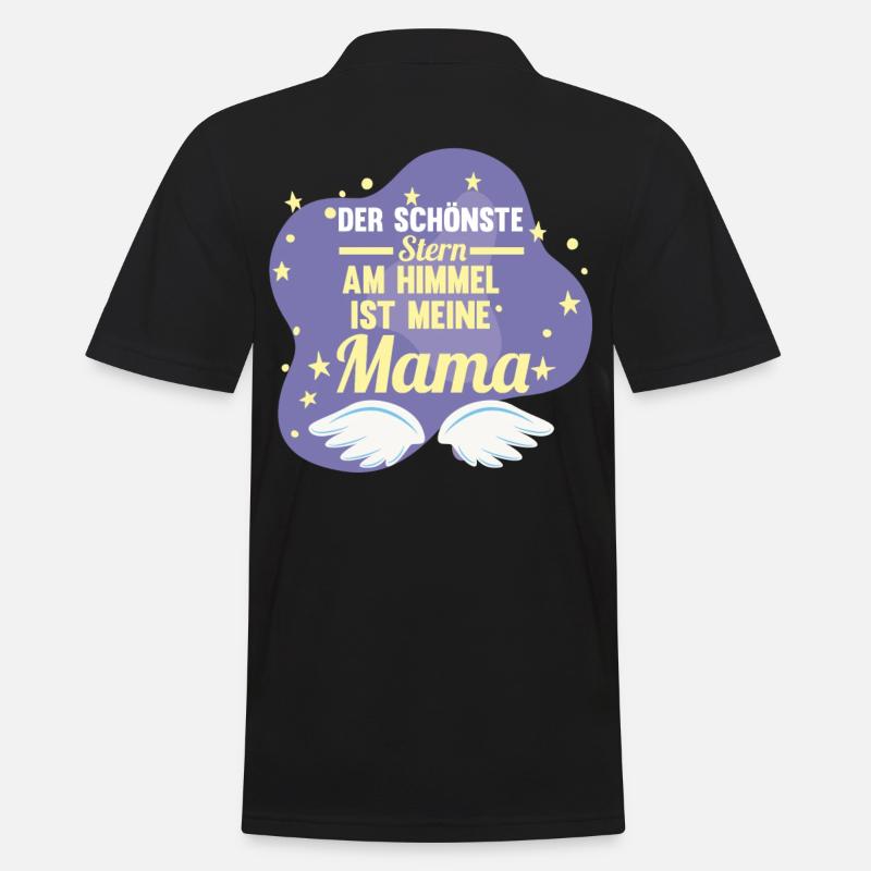 Mutter Tochter Sohn Mama - Männer Poloshirt - Schwarz