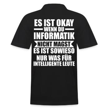Informatik Programmierer IT Fachmann Informatiker - Männer Poloshirt - Schwarz - Hinten - Kai (181cm)