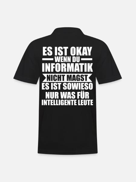 Informatik Programmierer IT Fachmann Informatiker - Männer Poloshirt - Schwarz